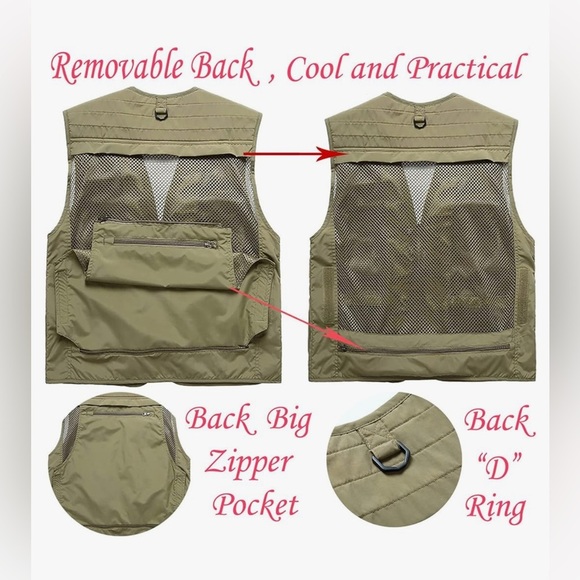 Columbia Men's Steens Mountain Full Zip 2.0 Fleece Jacket with fishing vest - Picture 9 of 9